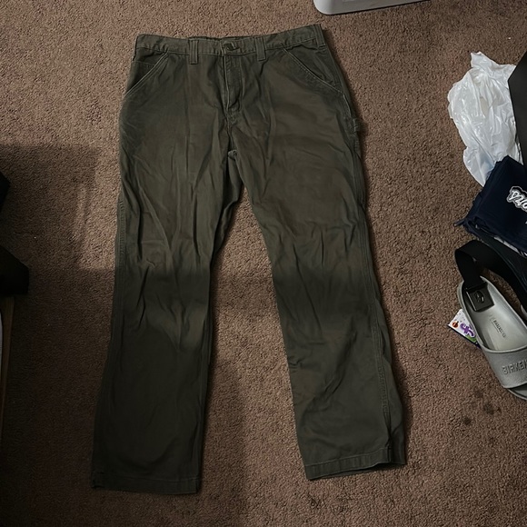 Carhartts dark green jeans 38x32 - Picture 1 of 4